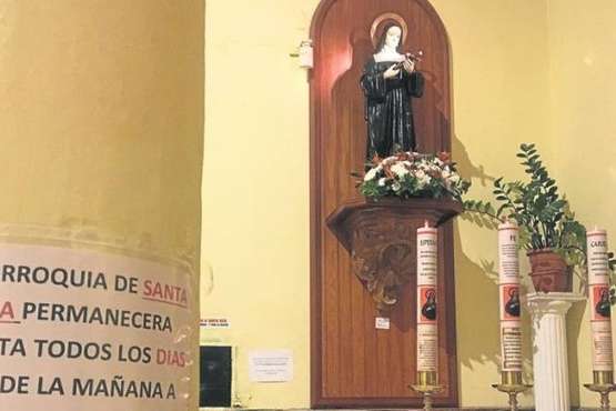 Santa Rita de guardia, no cierra ni con el coronavirus (Foto TA)
